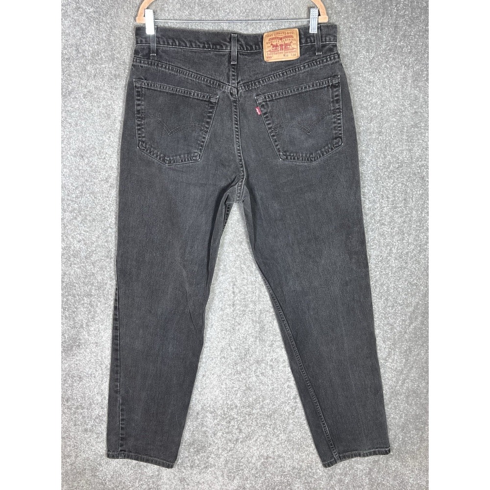 Levis 550 Jeans Mens Size 38x34 Black Denim Relaxed Fit Cotton 5 Pocket USA Made - Picture 2 of 8
